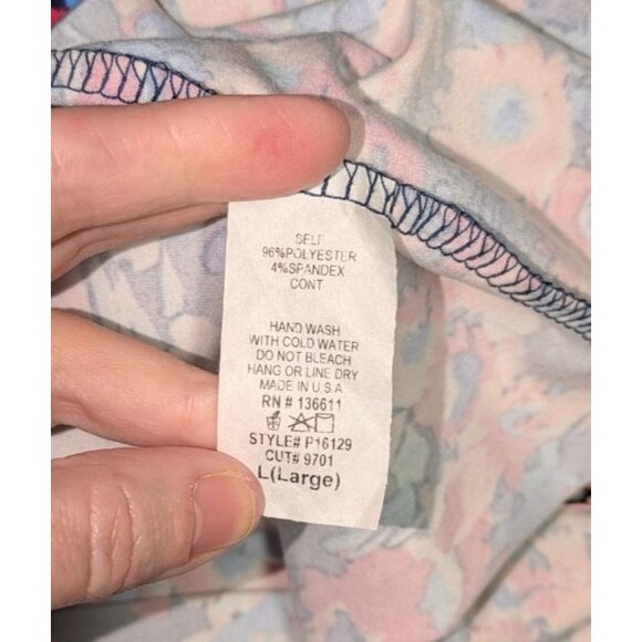 P.S. Kate Dress L Women's Floral Vneck Short Sleeve Buttery Soft Sundress - Picture 5 of 5